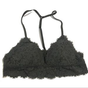Gray Aerie Eyelash Lace Padded Bralette